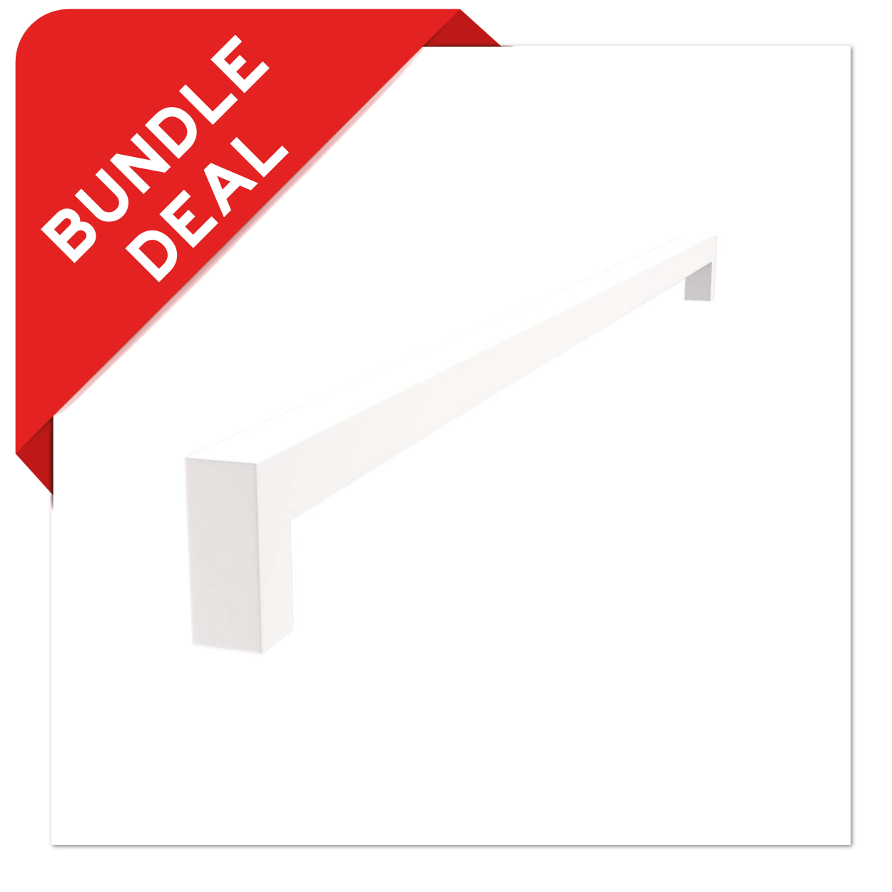 Sluitwerkpakketten met Deurgreep 20x800 Squared Wit